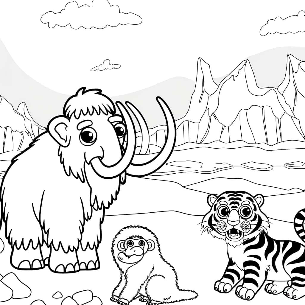 Coloriage Âge de Glace à imprimer et colorier