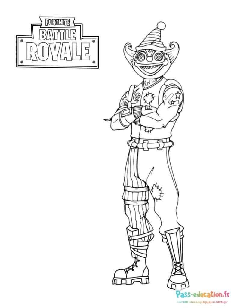 Coloriage Fortnite Battle Royale à imprimer et colorier