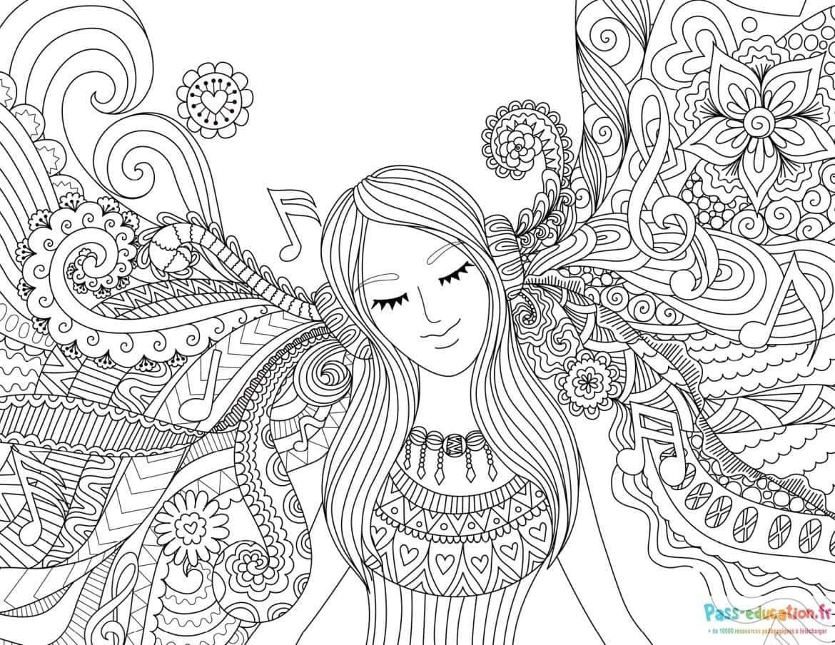Coloriage Harmonie musicale à imprimer et colorier