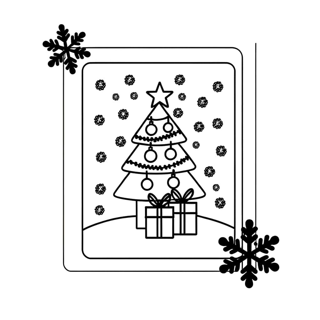 Coloriage Carte De Noel à imprimer et colorier