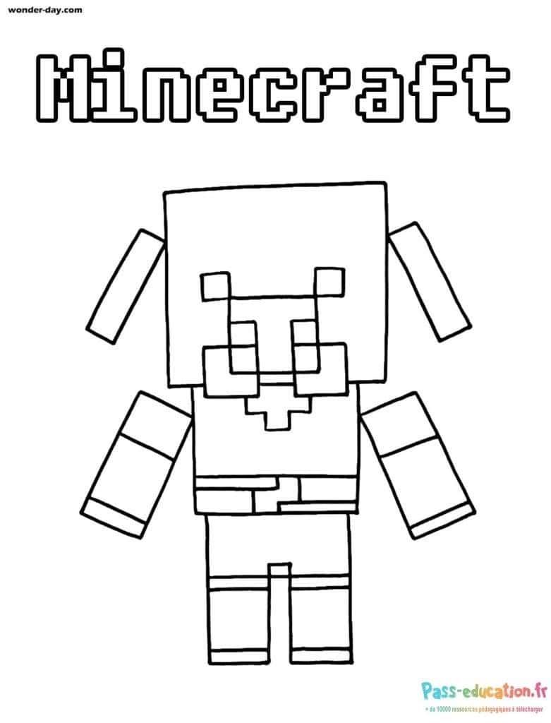 Coloriage Minecraft Iron Golem à imprimer et colorier