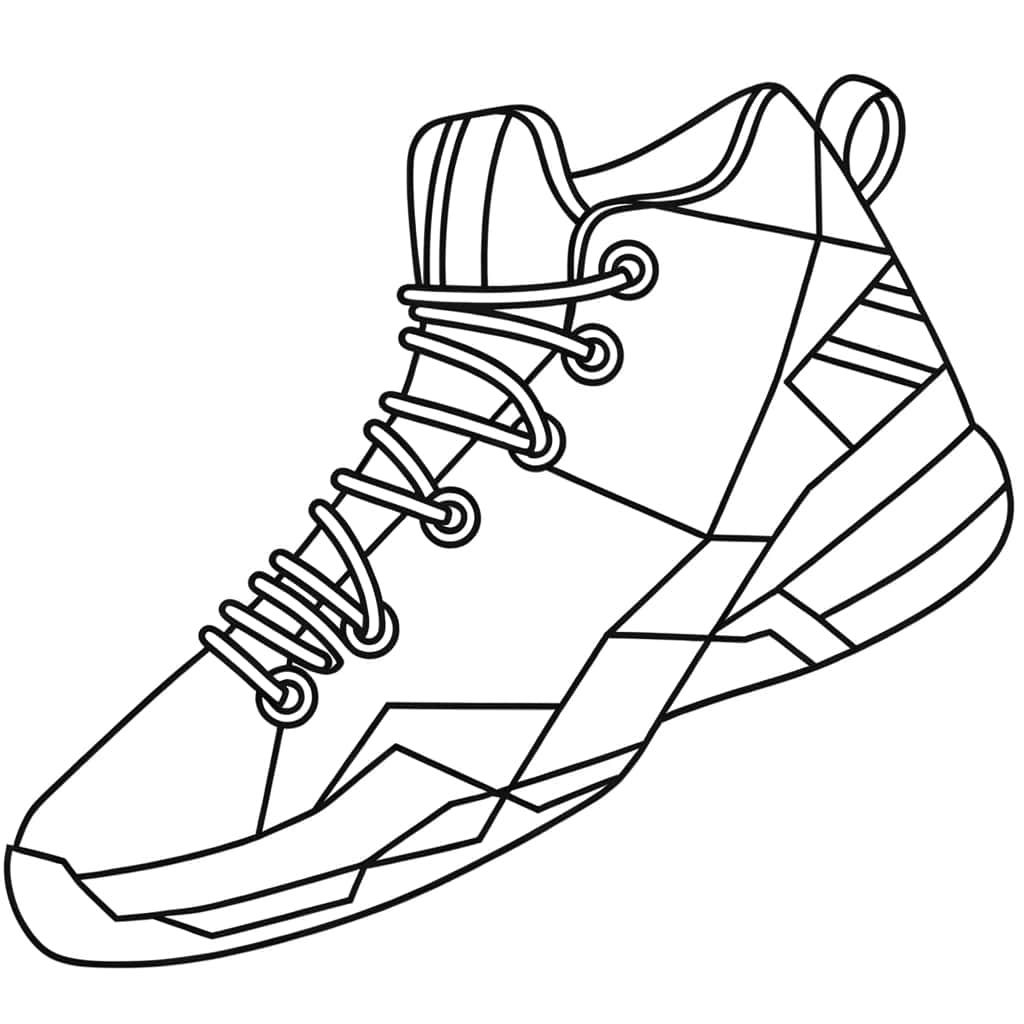 Coloriage Chaussure de sport à imprimer et colorier