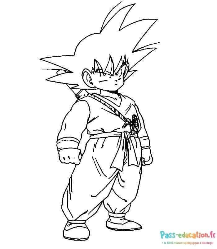 Coloriage Goku Super Saiyan à imprimer et colorier