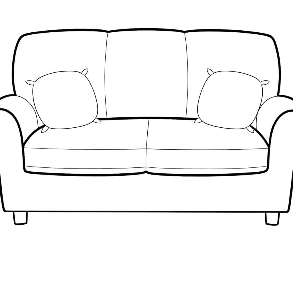 Coloriage Canapé confortable à imprimer et colorier