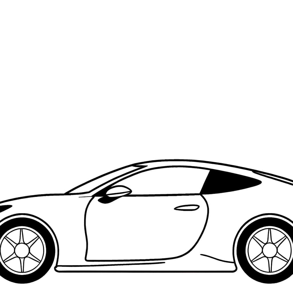 Coloriage Voiture sportive à imprimer et colorier