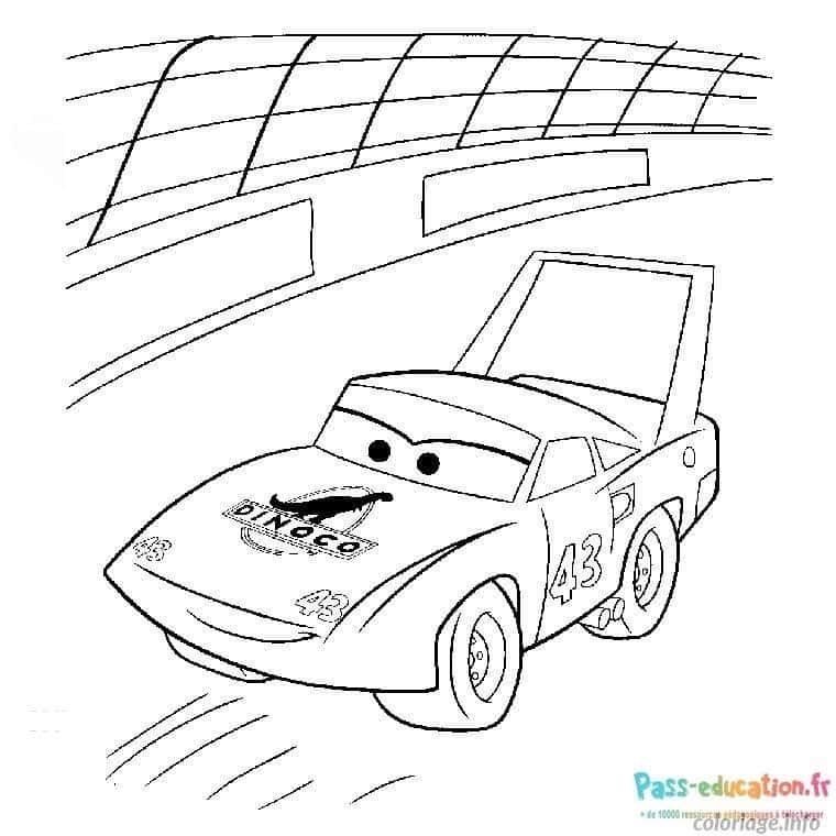 Coloriage Voiture de course à imprimer et colorier