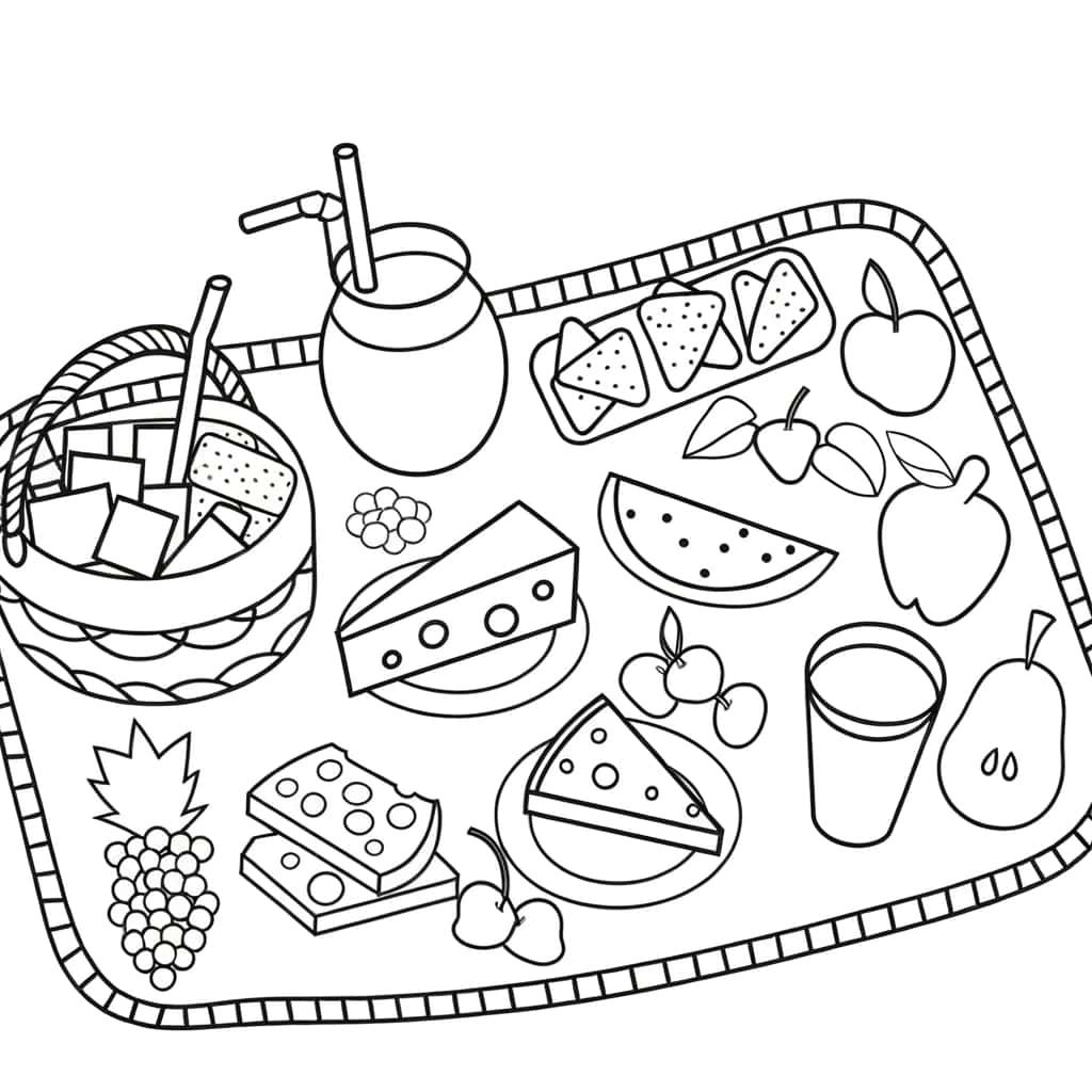 Coloriage Apéritif convivial à imprimer et colorier