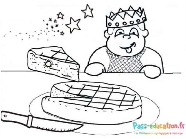 Coloriage Galette des Rois à imprimer et colorier