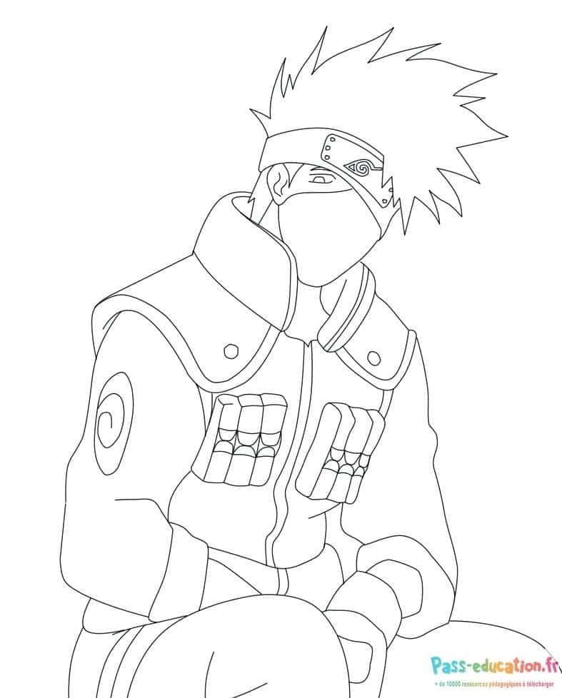 Coloriage Kakashi Hatake à imprimer et colorier