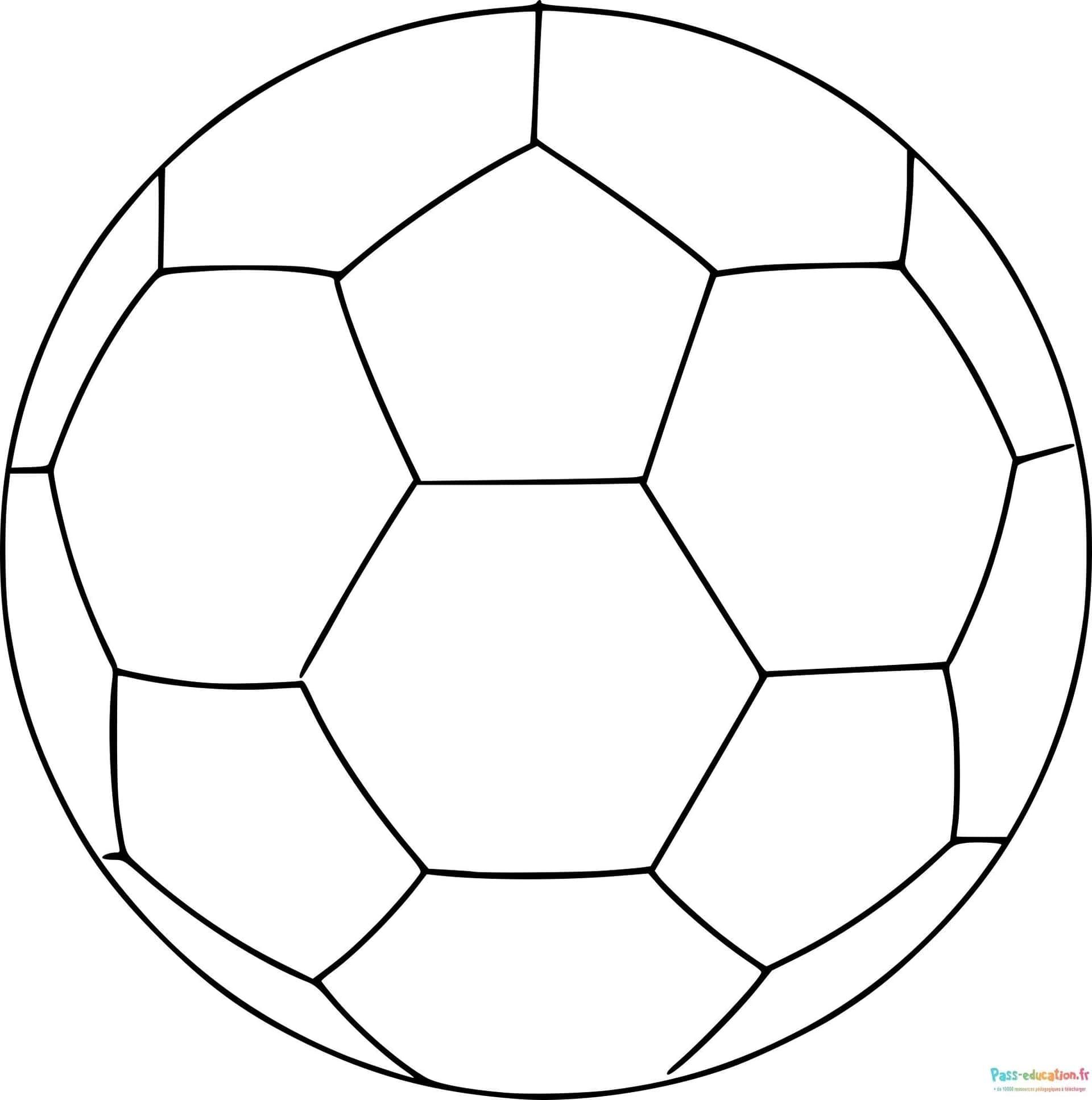 Coloriage Ballon de football à imprimer et colorier