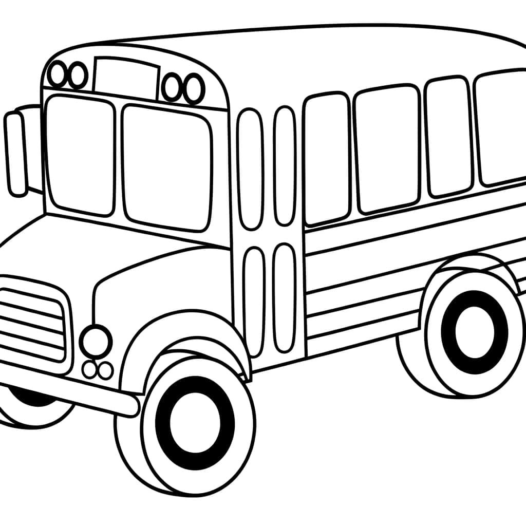 Coloriage Bus scolaire à imprimer et colorier