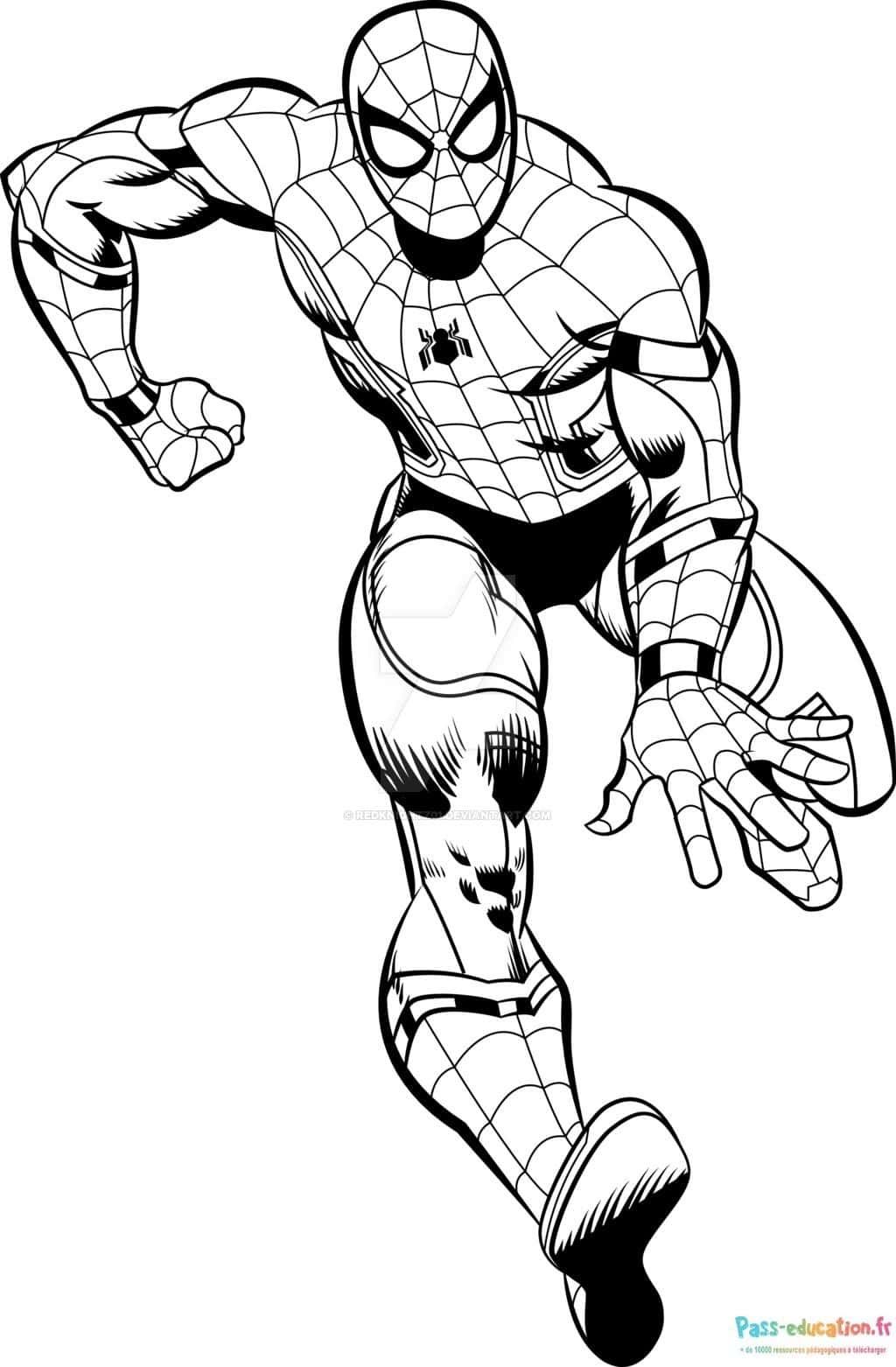 Coloriage Spider-Man à imprimer et colorier