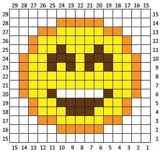 Coloriage Visage souriant à imprimer et colorier