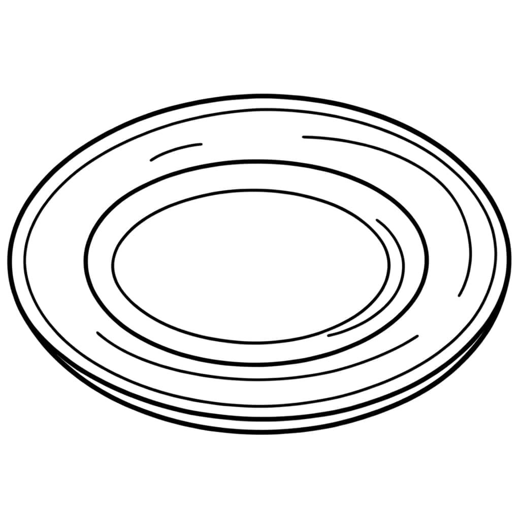 Coloriage Assiette à imprimer et colorier