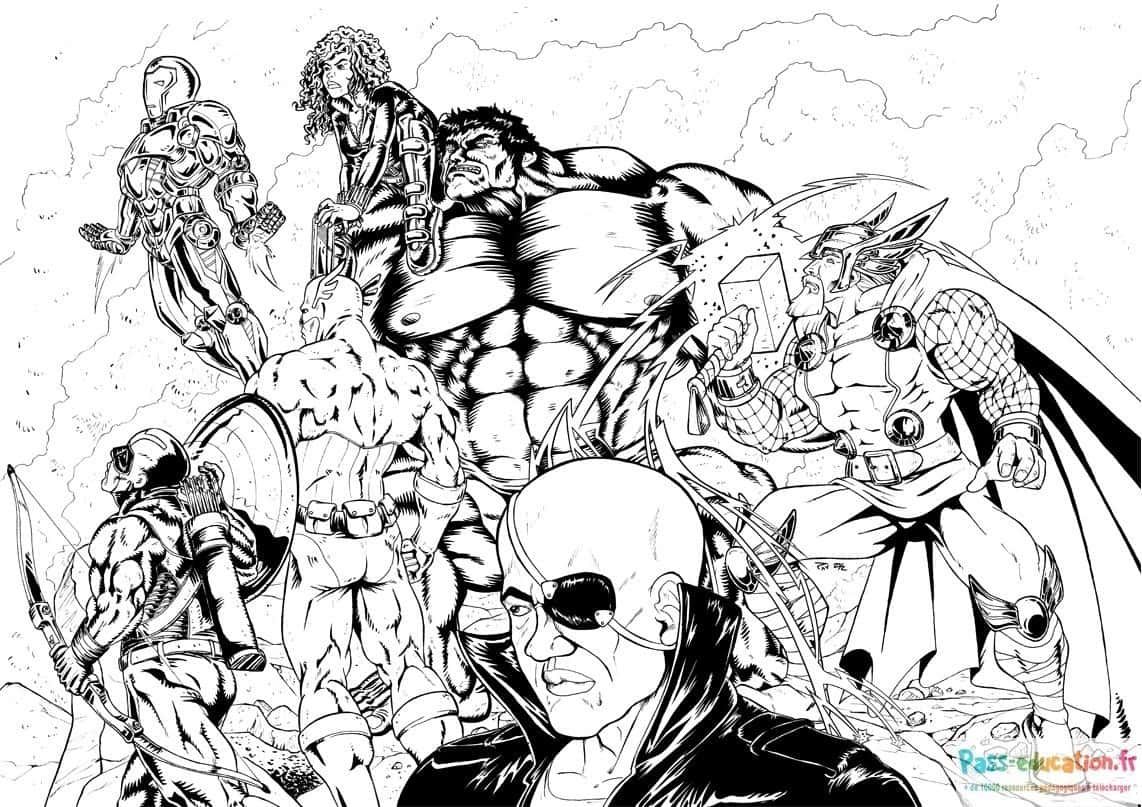 Coloriage Super-héros Marvel à imprimer et colorier