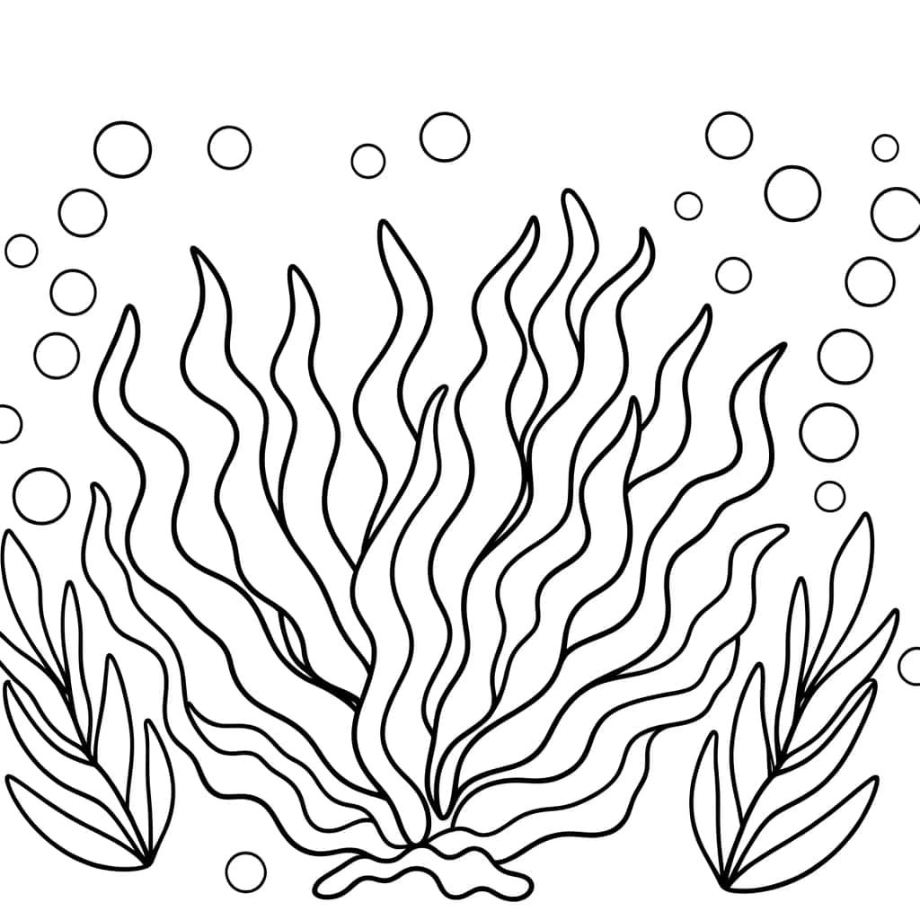 Coloriage Fond marin aquatique à imprimer et colorier
