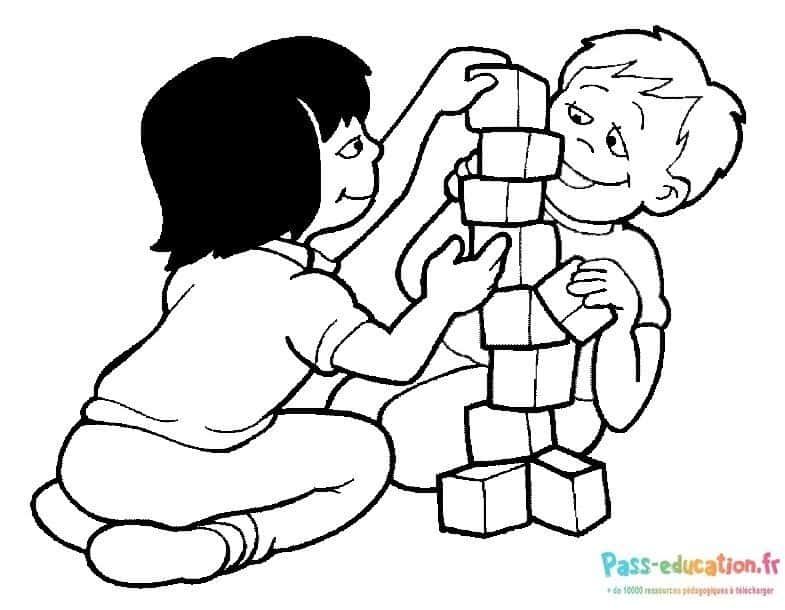 Coloriage Jeux d'enfants à imprimer et colorier