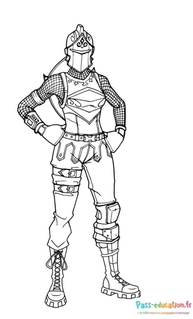 Coloriage Guerrier en armure à imprimer et colorier