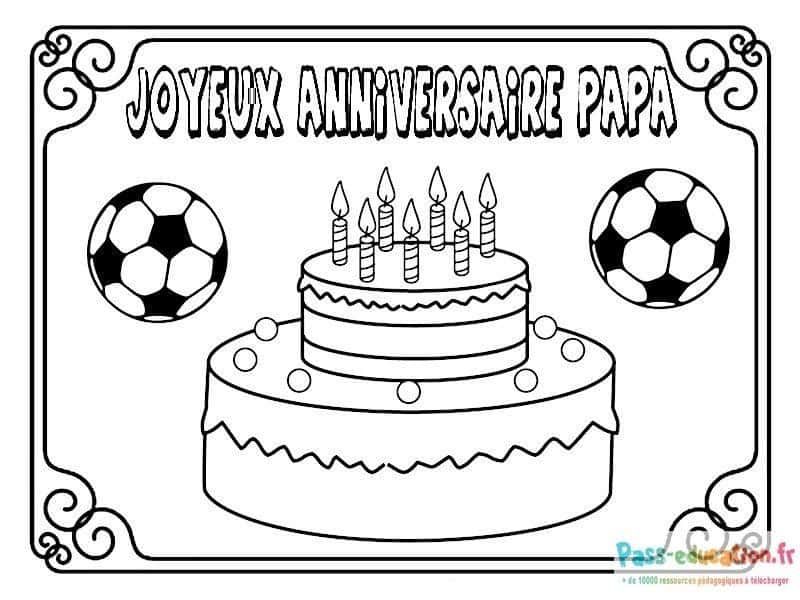 Coloriage Anniversaire Papa à imprimer et colorier