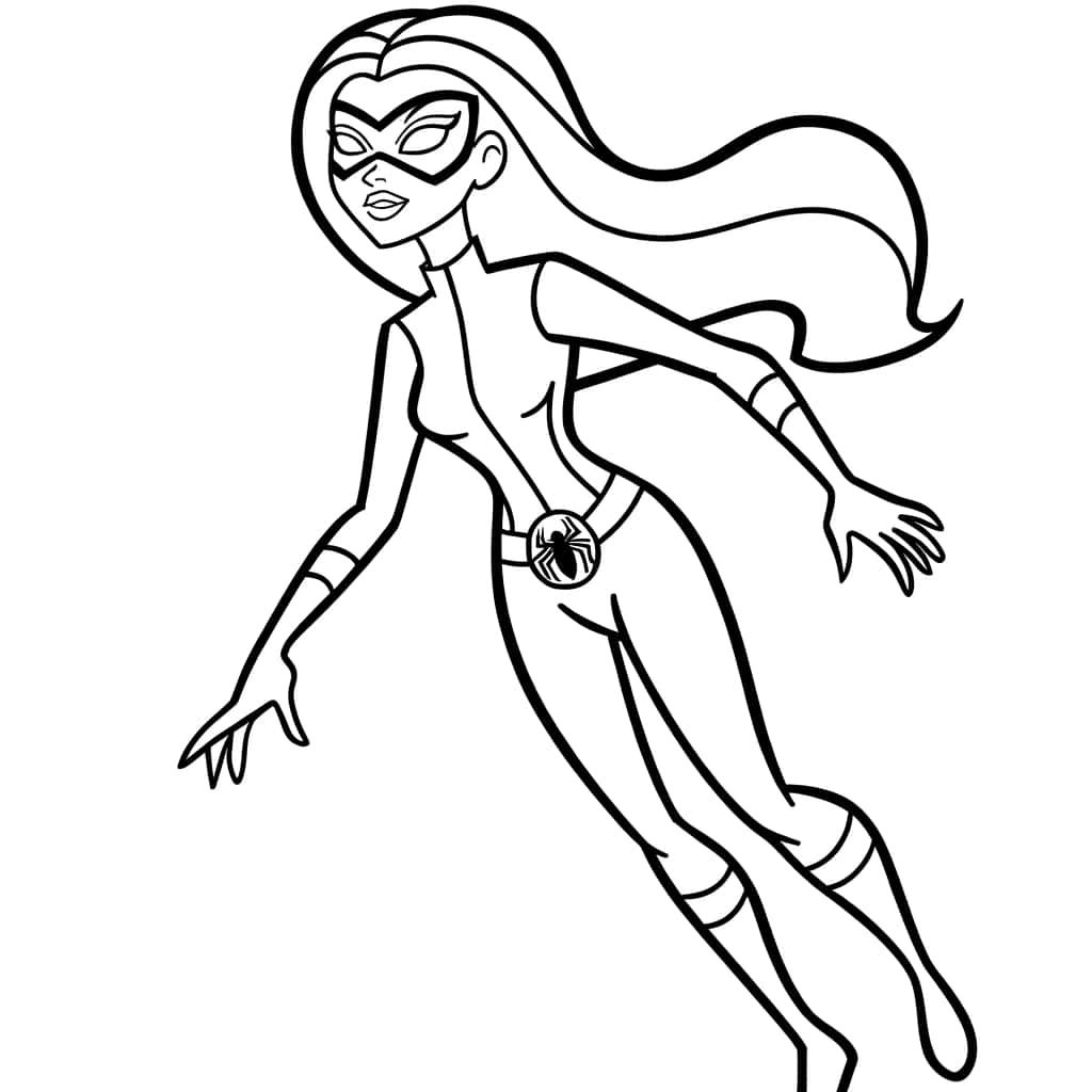 Coloriage Veuve noire à imprimer et colorier