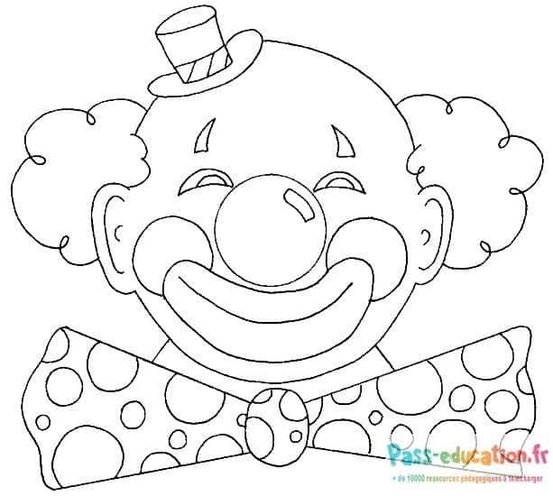 Coloriage Clown joyeux à imprimer et colorier