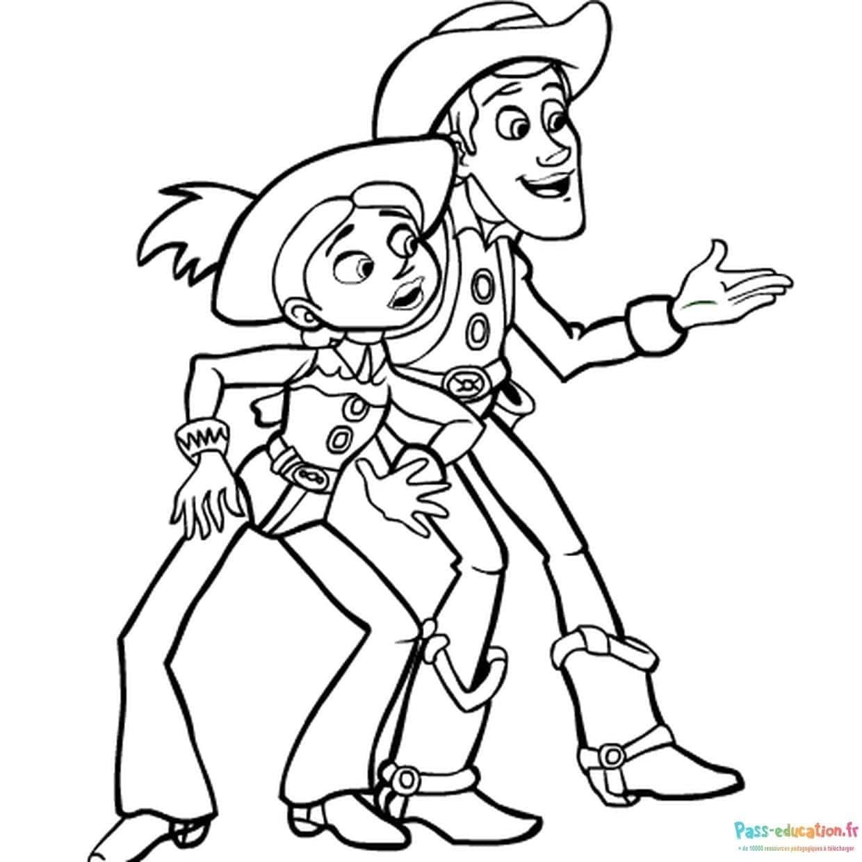 Coloriage Cowboys de Toy Story à imprimer et colorier