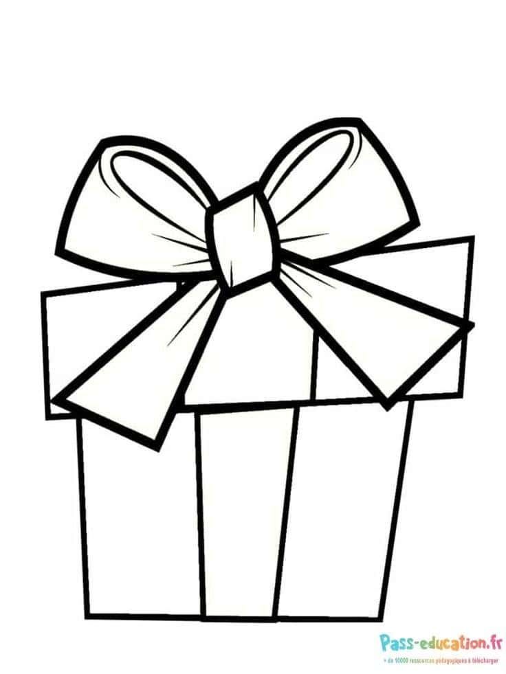 Coloriage Cadeau à décorer à imprimer et colorier