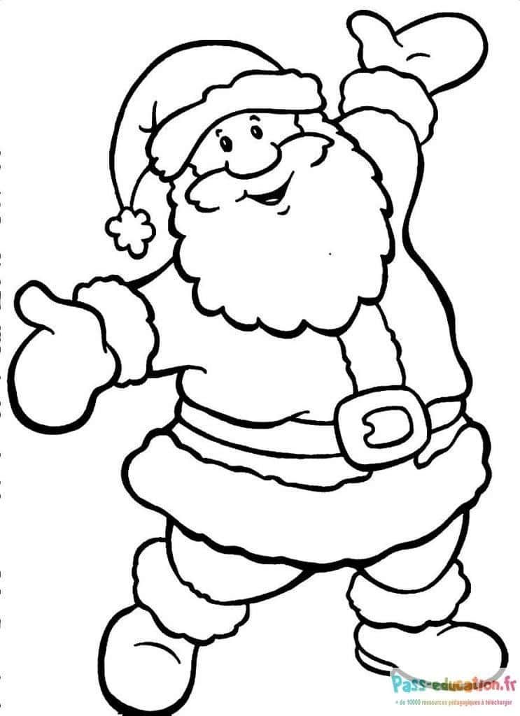 Coloriage Père Noël à imprimer et colorier