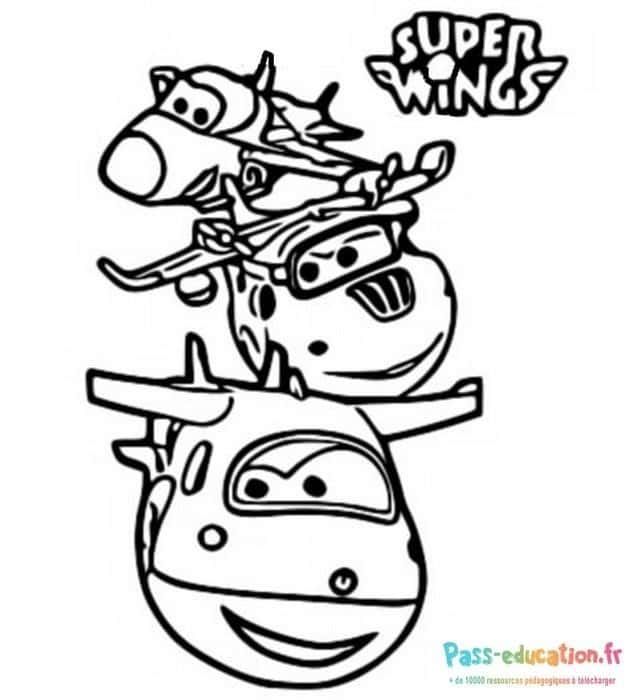 Coloriage Super Wings à imprimer et colorier