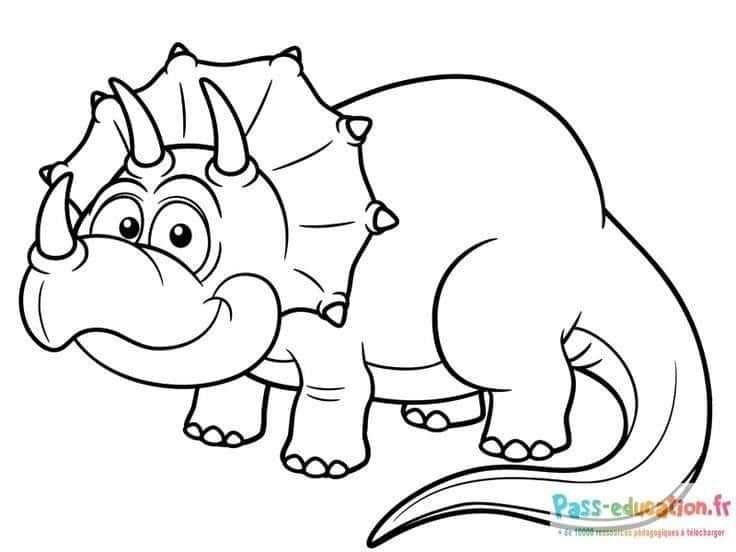 Coloriage Dinosaure rigolo à imprimer et colorier