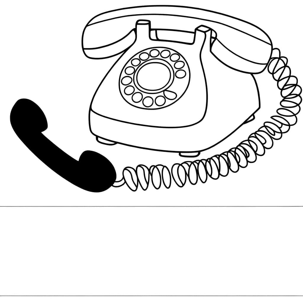 Coloriage Téléphone vintage à imprimer et colorier