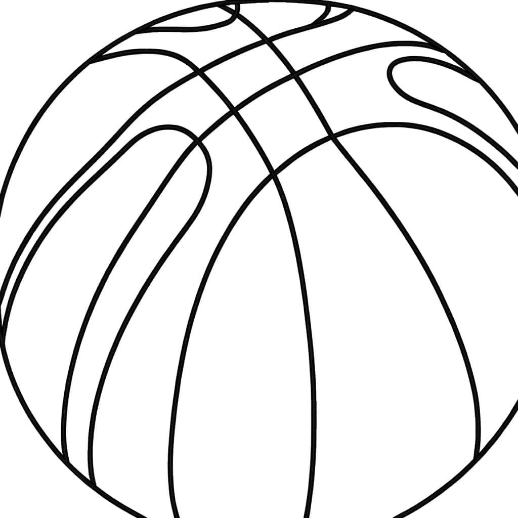 Coloriage Balle de basket à imprimer et colorier
