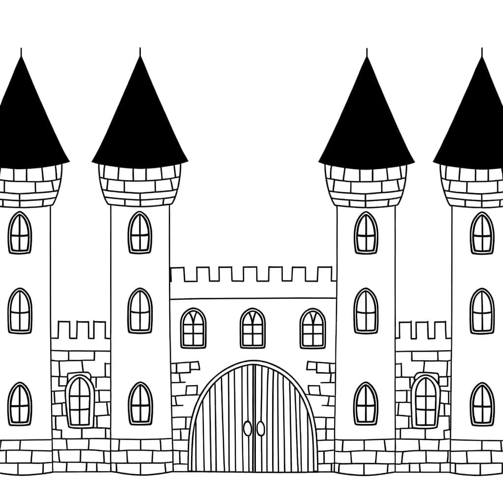 Coloriage Château féerique à imprimer et colorier