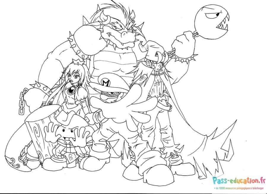 Coloriage Personnages de jeu vidéo à imprimer et colorier