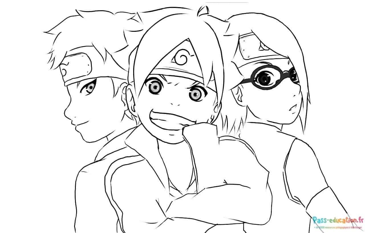 Coloriage Jeunes ninjas à imprimer et colorier