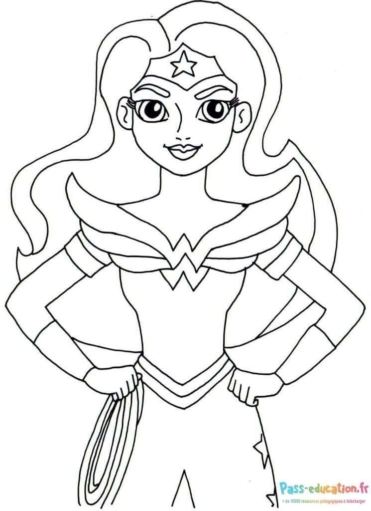 Coloriage Super-héroïne à imprimer et colorier