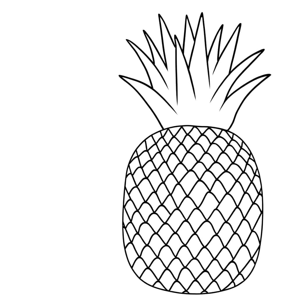Coloriage Ananas à imprimer et colorier