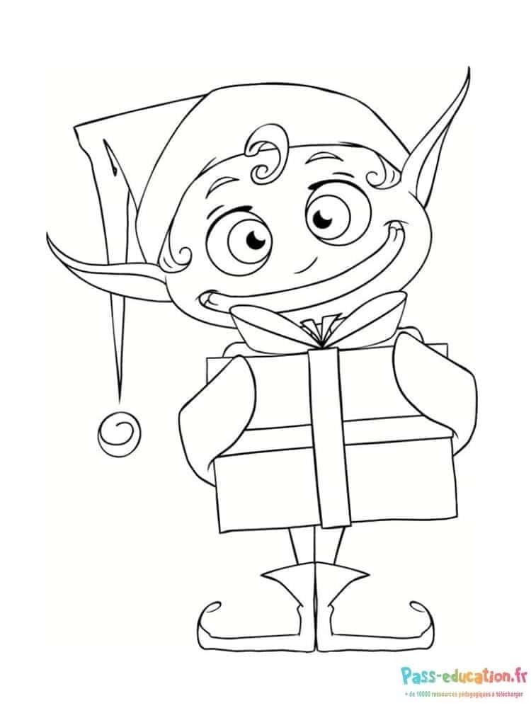 Coloriage Lutin joyeux à imprimer et colorier