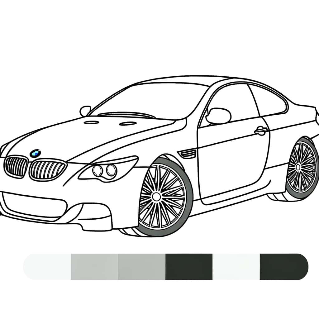 Coloriage Bmw sportive à imprimer et colorier