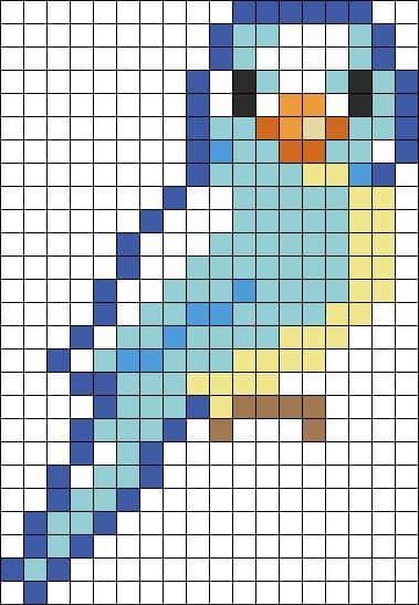 Coloriage Oiseau pixelisé à imprimer et colorier