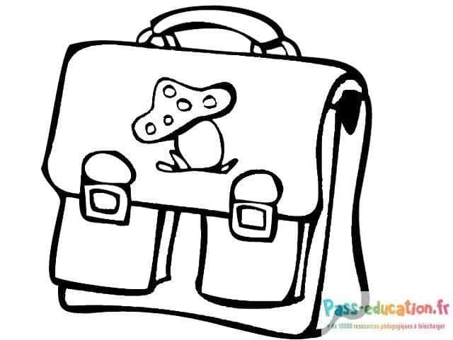 Coloriage Cartable à colorier à imprimer et colorier