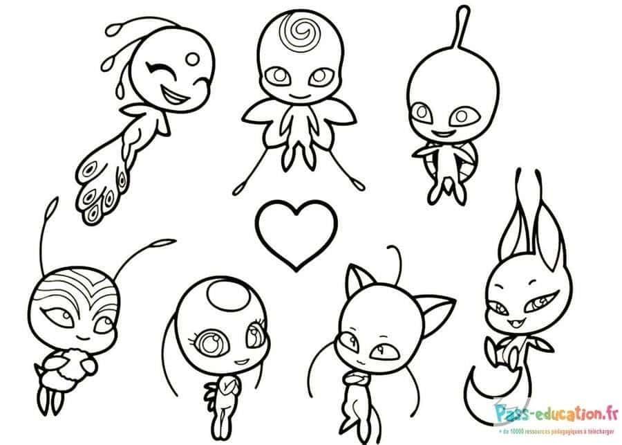 Coloriage Miraculous personnages à imprimer et colorier