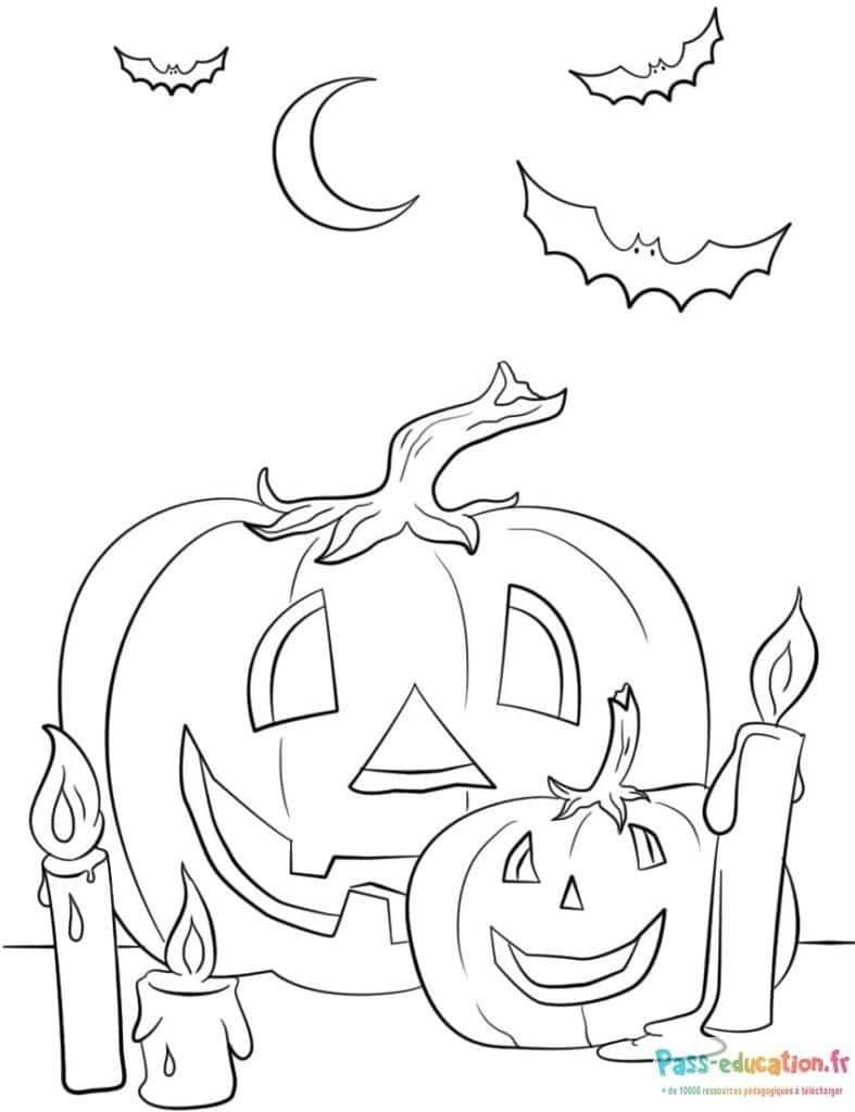 Coloriage Fête d'Halloween à imprimer et colorier