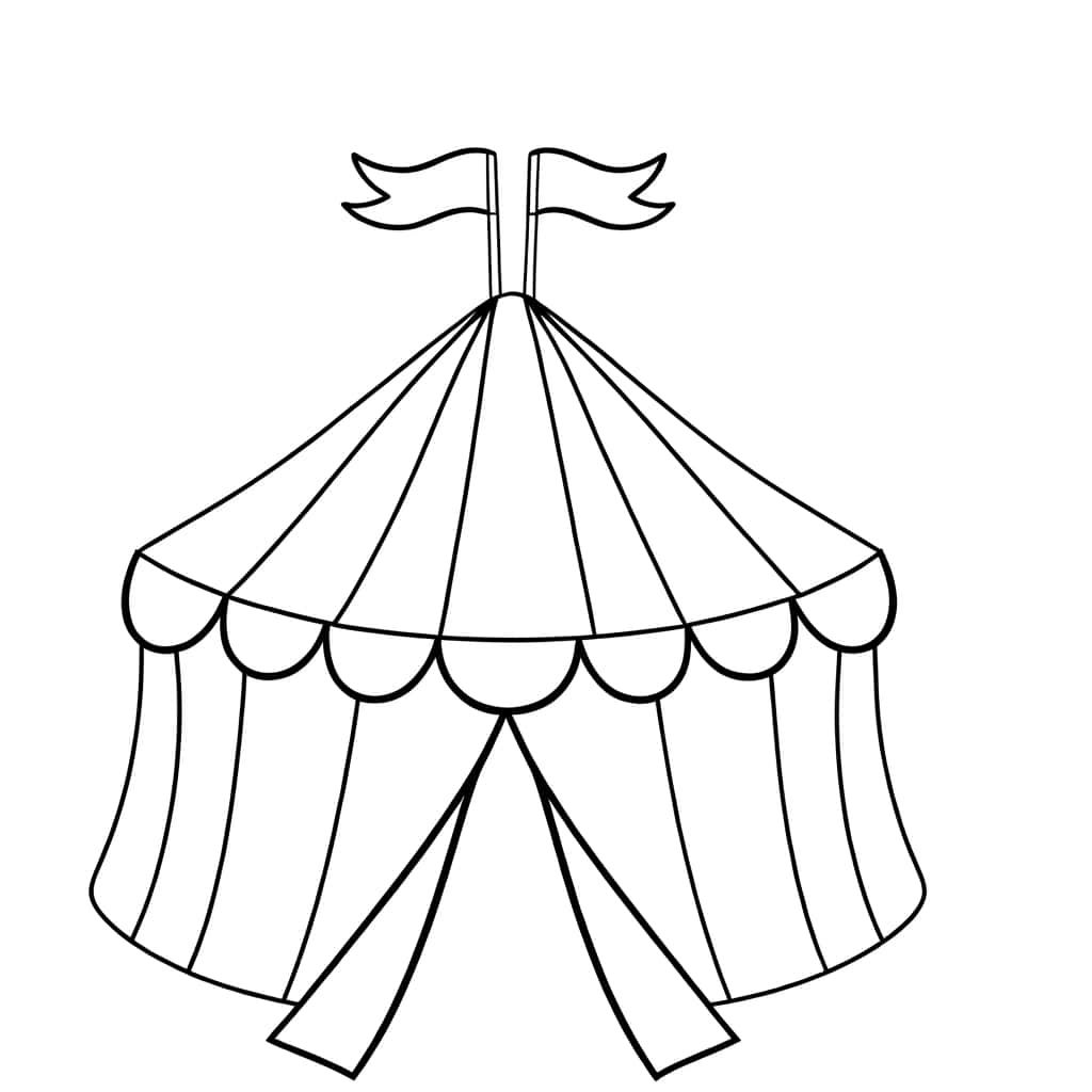 Coloriage Chapiteau de cirque à imprimer et colorier