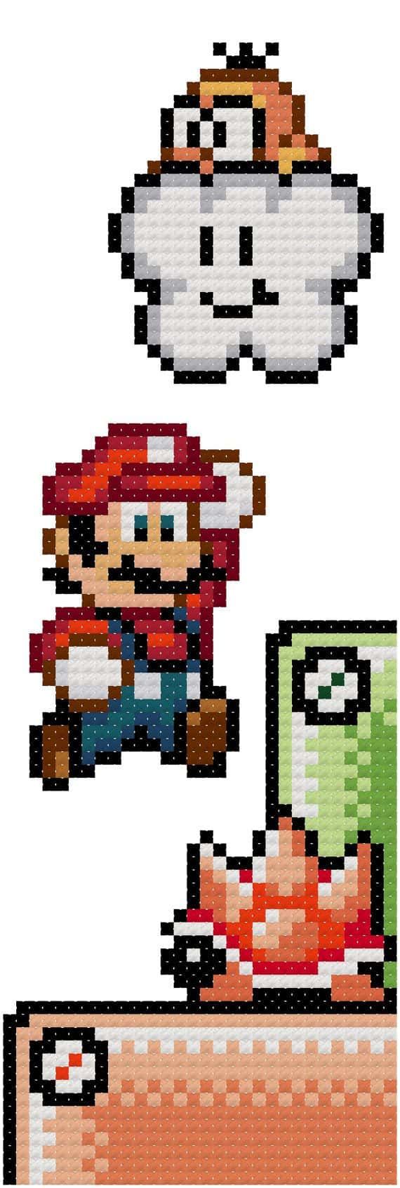 Coloriage Aventure de Mario à imprimer et colorier