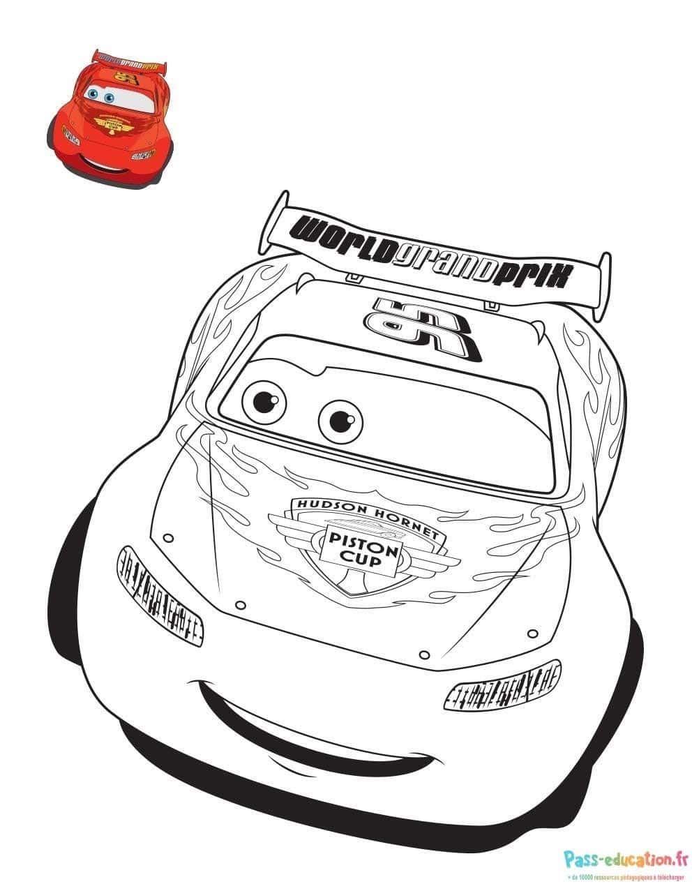 Coloriage Flash McQueen à imprimer et colorier
