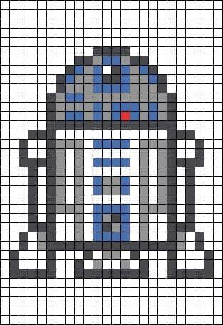 Coloriage R2-D2 à imprimer et colorier