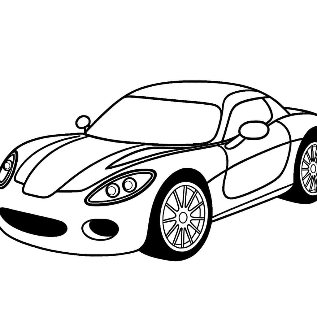 Coloriage Voiture de sport à imprimer et colorier