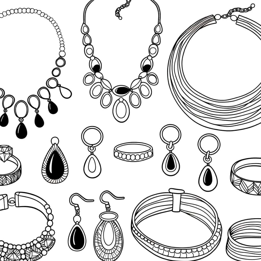 Coloriage Bijoux divers à imprimer et colorier