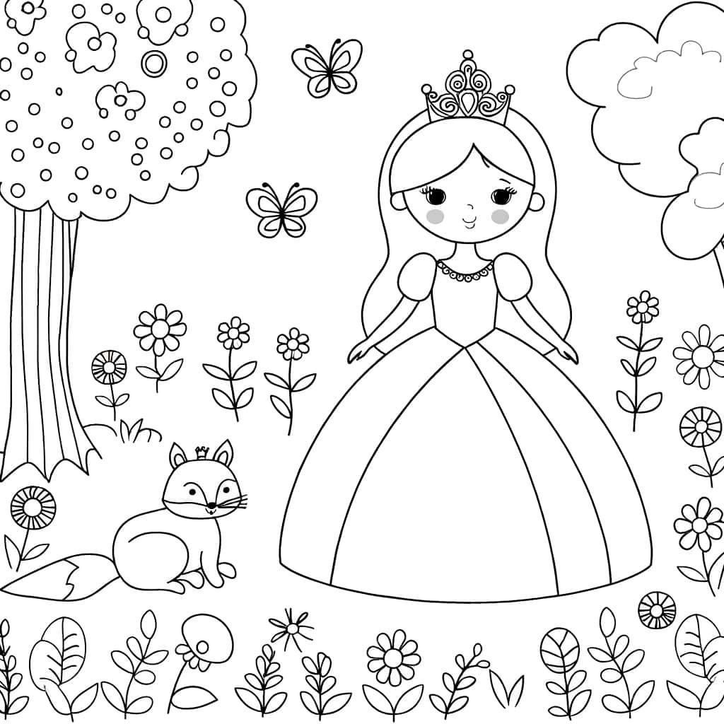 Coloriage Princesse Aurore à imprimer et colorier